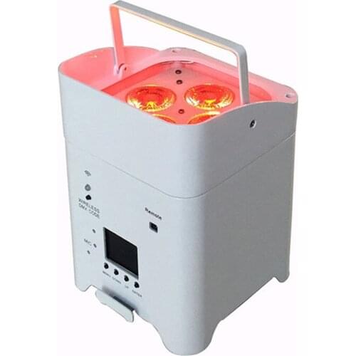 Wifi &Remote uplighting SMART DJ 4x18w RGBWA UV 6in1 Battery Operate wireless dmx LED Uplight for Wedding