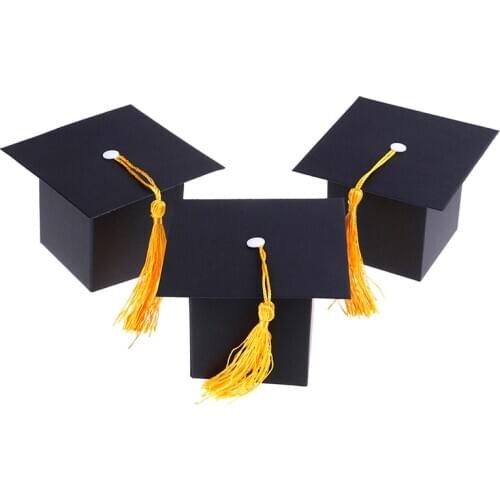 10Pcs New Creative Doctor Hat Cap Candy Box 2021 Graduation Celebration Party Favors