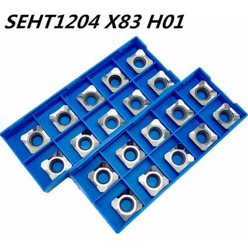 10PCS aluminum alloy blade SEHT1204 X83 H01 stainless steel outer round aluminum tool lathe tools CNC machine tool cutting tool