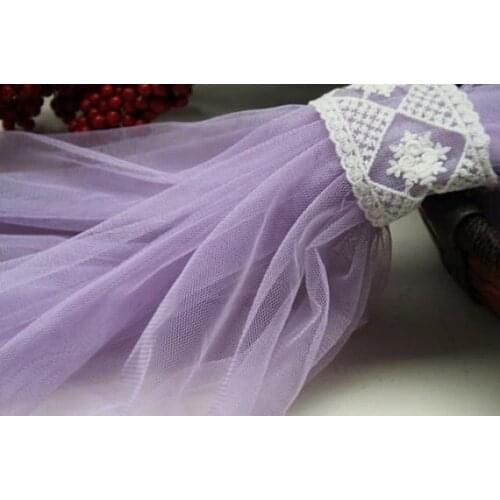 10 yards Lavender Gauze Mesh Fabric Wedding Gown Fabrics Supplies Costume Supplies by the yard HY1221