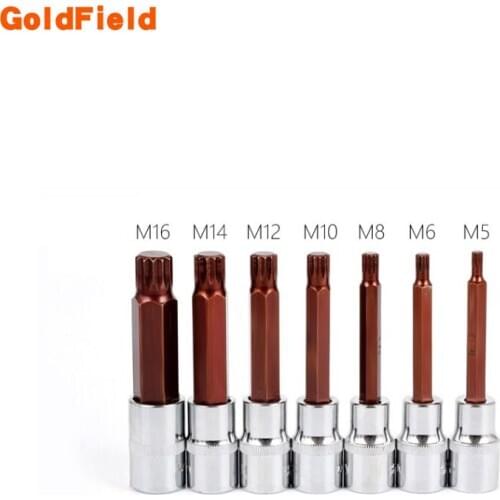 20pcs12.5mm 1/2 Hex torx Bit Socket Hex Key Ratchet Drive Adapter Set Inch Socket Wrench Head T10-T40 S2 Steel CR-V toolking