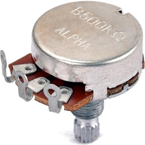 2pcs Copper Alpha B500K Audio Potentiometer Pots for Electric Guitar Parts