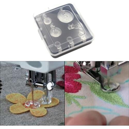 8PCS Multifunction Embroidery Quilting Darning Foot Sewing Machine Presser Embroidery Foot Universal Freedom Embroidery