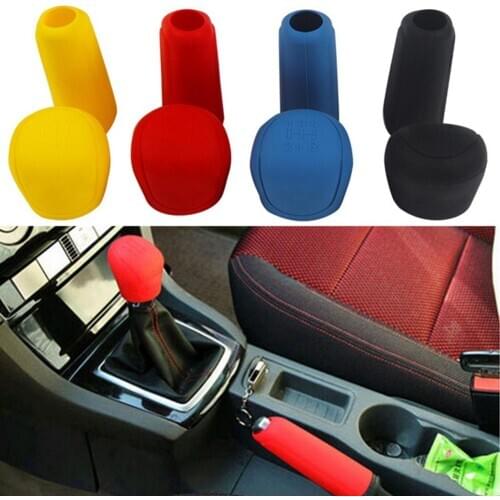 Car Styling Handbrake Grips Interior Shift Collar Silicone Gear Knob Cover Tool