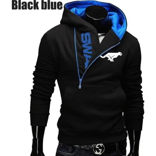 Bikinis Secret Spring And Autumn Man Letter Fleece Hooded Sweatshirt Patchwork Color Plus Side Zipper Hoodies