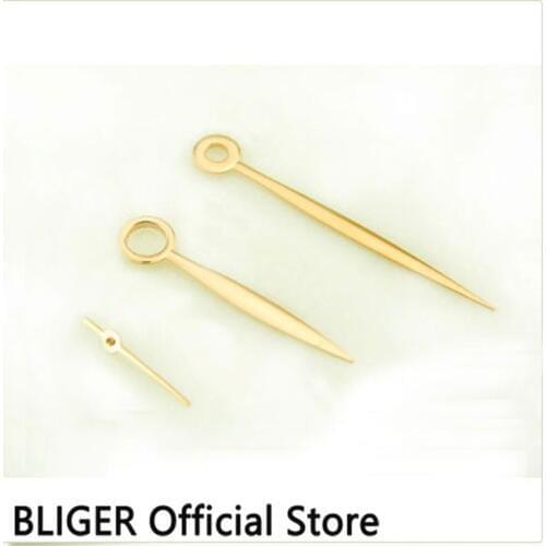 BLIGER Stainless Steel Gold Watch Hands Fit For ETA 6497 6498 Hand Winding Movement H35