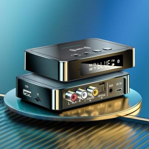 Bluetooth-compatible 5.0 Receiver Audio 3.5mm NFC USB Wireless Music Adapter for Home Stereo Car Sound Streaming System
