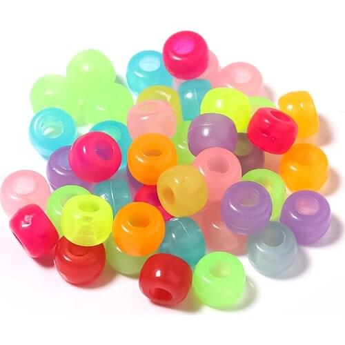 100Pcs/Bag Plastic Jelly 8.5mm Diameter Beads Colorful Red Green Blue Round For DIY Bracelet Necklace Jewelry Making