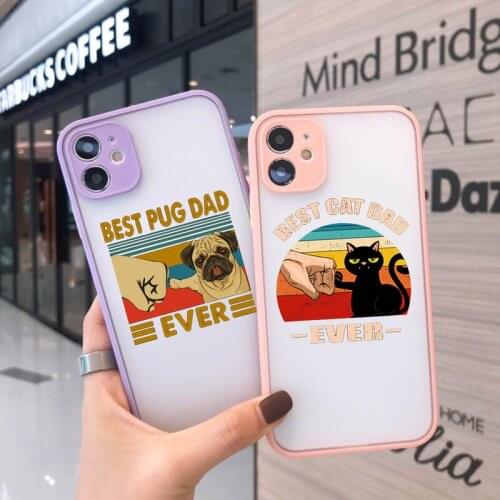Cute Cat Dog Phone Cover for IPhone 12 11 Pro Max XS XR SE 2020 7 8 Plus 6 6s Fashion Animal Soft Bumper Anti-fall Case Gift