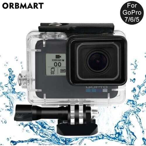 45M Waterproof Housing Case for GoPro Hero 5 6 7 Black Diving Protective Underwater Dive Cover for Go Pro Filter Bag Accessories