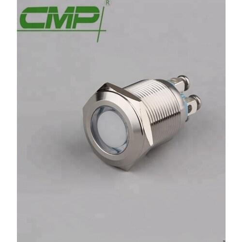 CMP 19MM Waterproof IP67 Screw Type RGB Common Cathode Indicator Light Oxidized Black shell