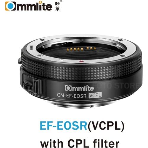 Commlite EF-EOSR VCPL Lens Adapter Ring Auto Focus For Canon EF EF-S Lens To Canon EOS RF Camera Mount Camera Variable CPL R5 R6