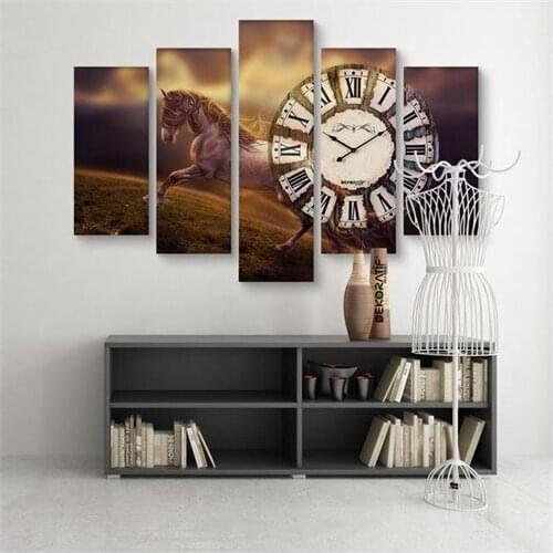 Decorative 5 Piece Clocks Canvas Table 5S Wall clock