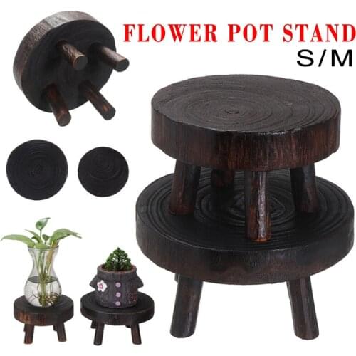 Wooden Plant Pot Rack Holder Flower Pot Stand Stool Garden Home Display Holder For Gardening Interior Decoration S/M/L