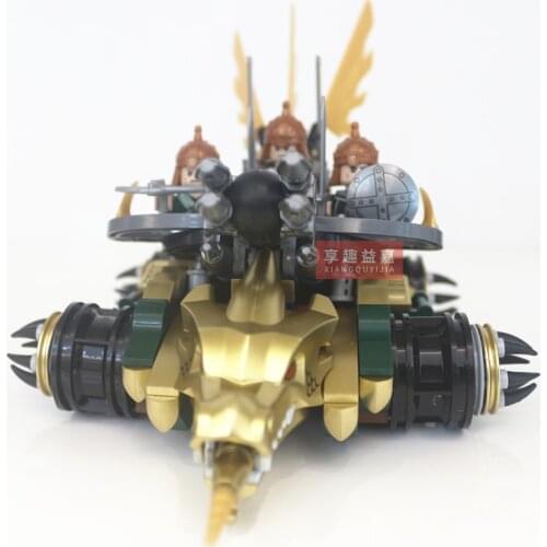 DIY Ancient Siege Chariot Horse History San Guo Romance of Three Kingdoms MOC Model Building Blocks Bricks Toys For Kid Gifts
