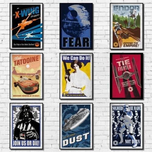 Galactic Propaganda Poster Whitepaper Funny Vintage Poster Art Painting Abstract Fancy Wall Sticker for Coffee House Bar