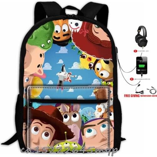 Backpack Canvas School Toy 4 Story Bags for Teenage boys Girls Travel Bag Women Men Laptop Computer Bag 3D Bagpack