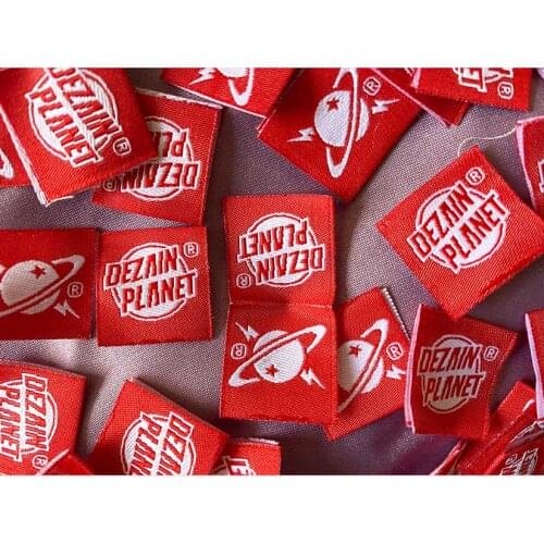 Custom High density Clothing Tag Woven Label main label damask label Embroidery Tags for Garment Bags DIY Sewing Accessories