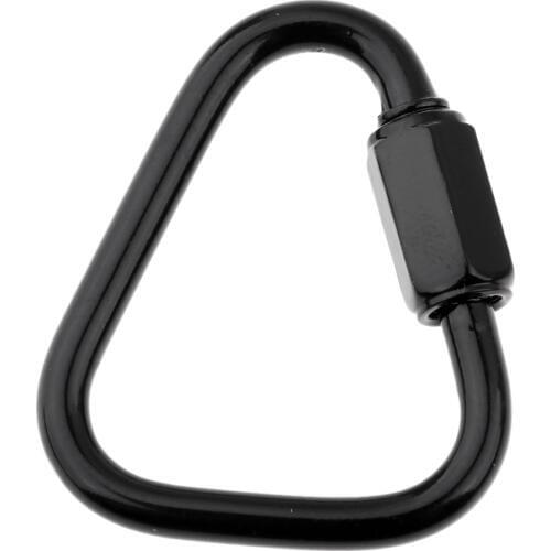 Screw Lock Carabiners Keychain Clip for Hammock Camping Backpack Dog Leash Stainless Steel Outdoor Triangle Carabiner