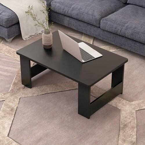 Small Coffee Table Black Legs Wood Bracket Kitchen Modern Chinese Center Table Hallway Square Mesas Bajas Home Furniture ZZ50CJ