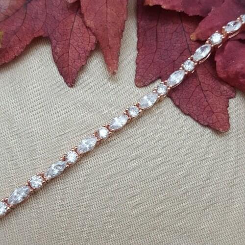 Trendy 925 Sterling Silver Fashion Baguette Dimond Gift Party Bracelet Valentines Day For Women Fine Jewelry Luxury Accessory