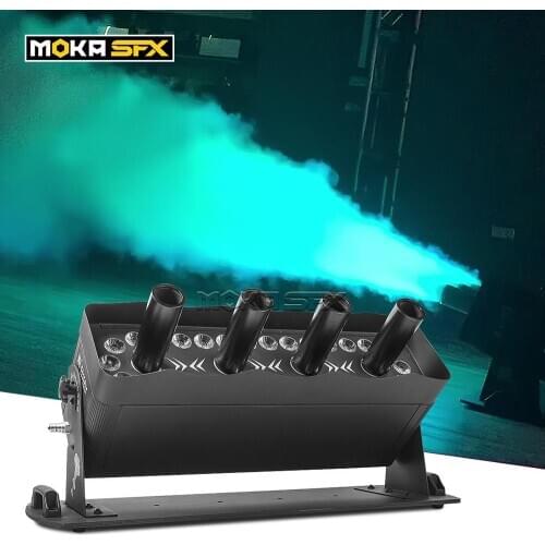 MOKA SFX New Updated Super Shot 4 Barrel LED CO2 Jet Co2 Spray Co2 Cannon Shoot 15-20m for Stage Nightclubs Party
