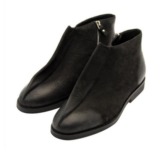New winter nubuck leather men ankle boots men shoes zipper punk shoes fashion black mens boots