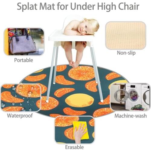 High Chair Splat Floor Mat Waterproof Baby Play Protector Mat Non Slip Baby Eatting Play Mat Infant Anti-dirty Chair Cushion
