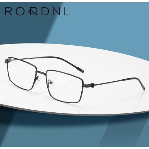 Square Prescription Glasses Frame for Men Myopia Optical Eyeglasses Frame Male Business Brand Designer Eyewear Ultralight Alloy