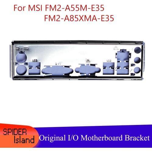 Original I/O Baffle shield back plate for MSI FM2-A75MA-E35 FM2-A85XMA-E35 Rear Panel of Chassic Motherboard OI Bracket