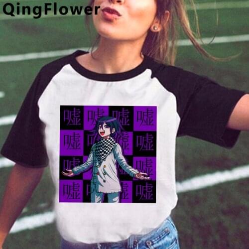 Ouma Kokichi Danganronpa V3 t shirt summer top women grunge white t shirt print t shirt clothes graphic tees women streetwear