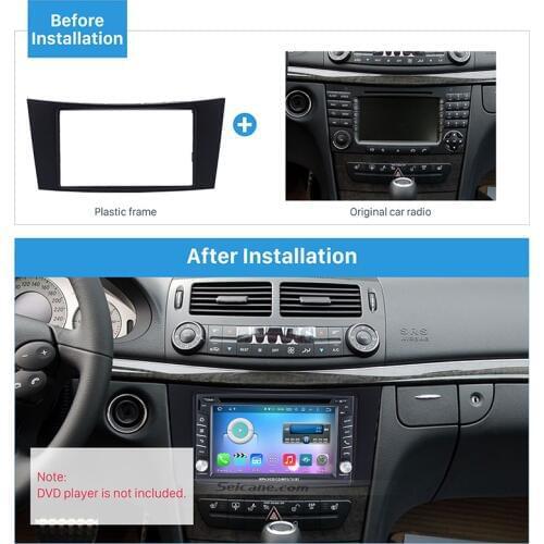 Seicane refitting CD Trim auto Radio Dash Kit Double Din Car Stereo Panel Fascia for Mercedes BENZ E CLASS W211 CLS CLASS C219