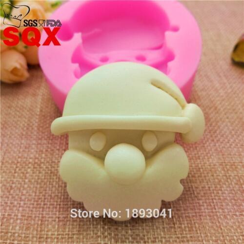 Cute Santa Claus head shape silicone mold, DIY cooking utensils, kitchen accessories, Christmas cake mold LH02