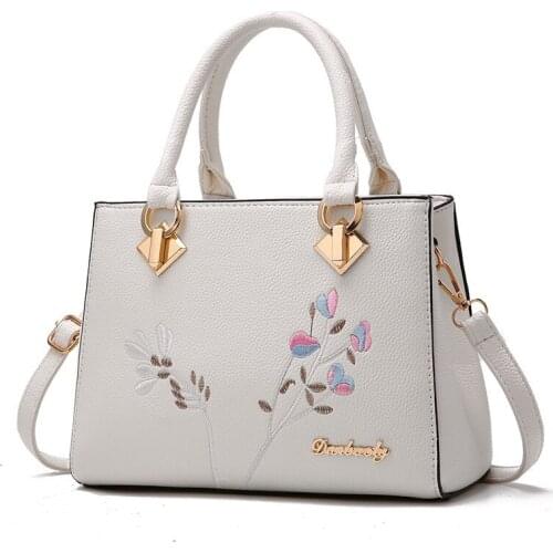 Casual Tote Hand Bags For Women Summer 2021 New Pu Leather Floral Print Party Handbag Shoulder Crossbody Bag Female