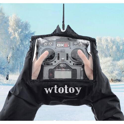 FPV RC AT10II AT9S Remote Control Warm Gloves Outfield Warm Cover Transmitter Shield Hand Protector Winter Outdoor Drone FPV