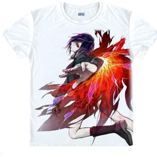 Tokyo Ghoul Ken Kaneki new arrival men fashion summer style high quality mens t-shirt cartoon Anime printed T shirt brand