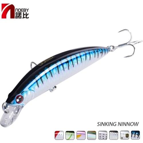 NOEBY 90mm 29g Sinking Minnow Fishing Lures Plastic Isca Pesca Leurre Peche Souple Hard Bait Fishing Tackle NBL9450