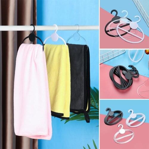 20 PCS Elliptic Coat Hanger Oval Scarf Shawl Holder Closet Organizer Clothes Racks Belt Tie Display Shelf Space Saving