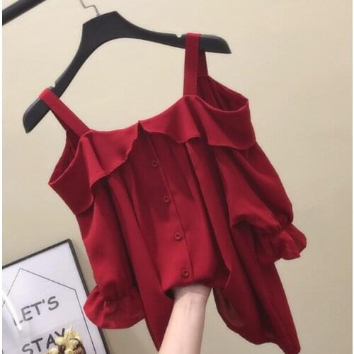 蒙跃 Women's Ruffle Shirts