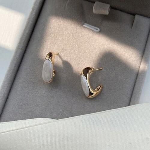 Personality Drop Earrings Korean Temperament Simple Geometric Earrings Female Cold Wind Small Earlobe Jewelry