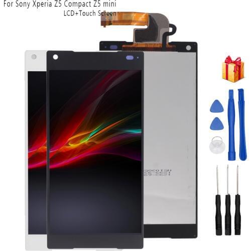 For SONY Xperia Z5 Compact LCD Display Touch Screen Digitizer For Sony Z5 Mini E5823 E5803 Screen LCD Display With Frame Tools
