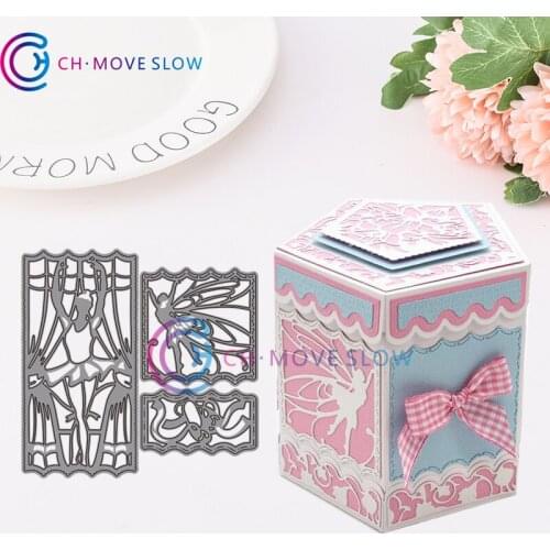 2019 New Arrival CH Angel fairy 3D Gift Stitched DIY Scrapbooking Stamps Craft Embossing Die Cut Making Stencil Template