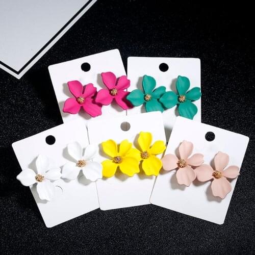 2021 Korean Cute Small Flower Stud Earrings For Women Fresh And Sweet Statement Earring Girl Fashion Jewelry Gifts