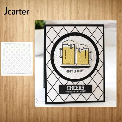 2021 New Arrival Rectangle Rhombus Background Metal Cutting Dies Craft for Scrapbooking Knife Mould Blade Punch Stencils Model