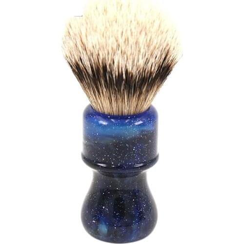 24MM Yaqi Mysterious Space Color Handle Silvertip Badger Hair Knot Men Shaving Brushes