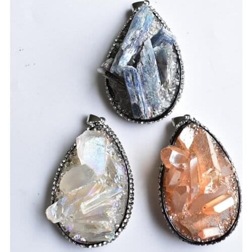 2020 New Hot Fashion natural stone crystal Necklace Pendant for jewelry making wholesale 3pcs/lot free shipping