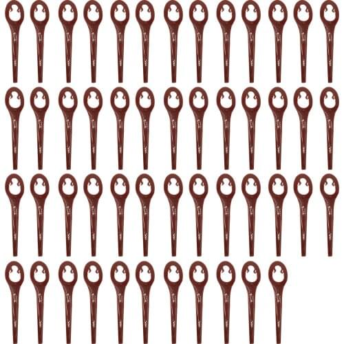 50Pcs/Set ABS Plastic Grass Trimmer Blade Cutter Lawn Trimmer Spare Blade Garden Replacement Blade Red