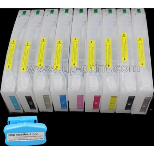 700ml Refillable Ink Cartridges for EPSON PRO 7890 9890 Large T6361 - T6369 with 1pcs chip resetter