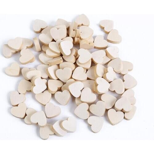 50pcs 21mm Heart-shaped Wooden Beads Beads Toy Natural Safe Food Grade Baby Shower Gift DIY Jewelry Making