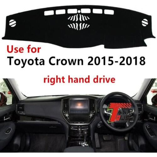 TAIJS Right Hand Drive 3 Colors Car Dashboard Cover Avoid Light Mat Fit for TOYOTA CROWN 2015-2018